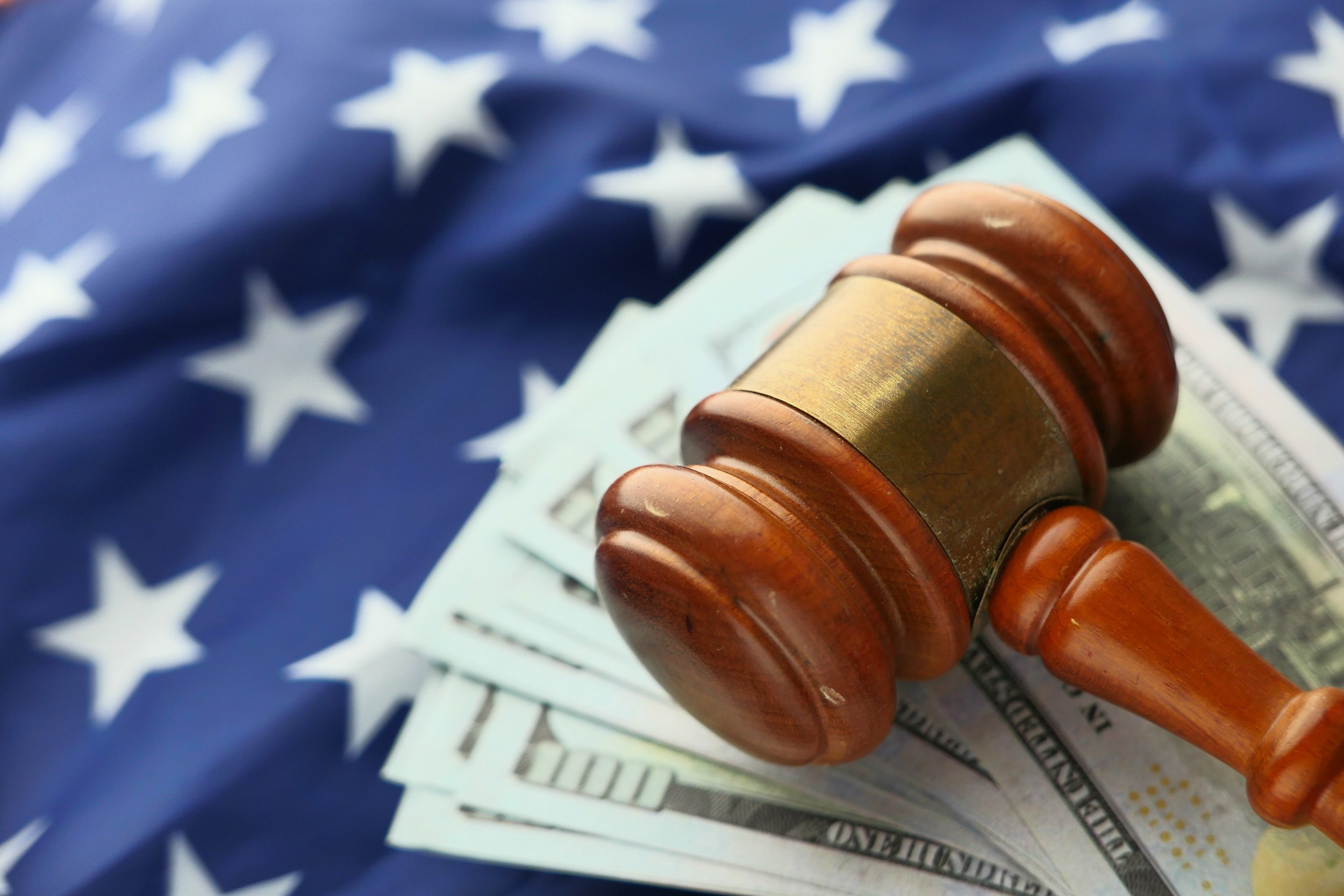Gavel and money